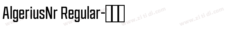 AlgeriusNr Regular字体转换